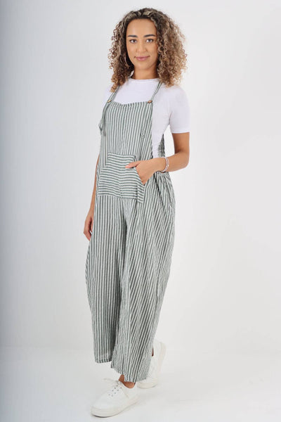Italian Stripe Cotton Jumpsuit