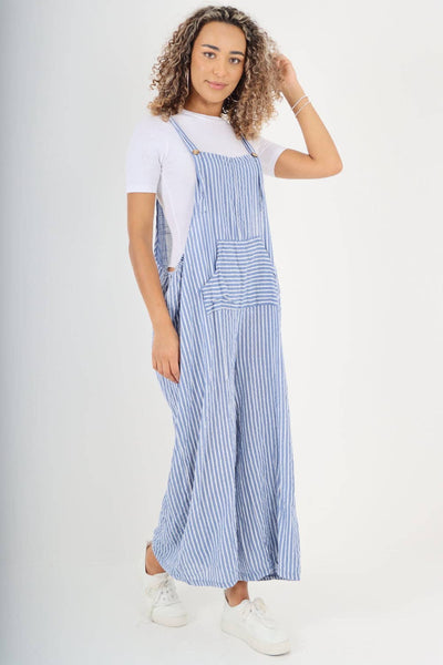 Italian Stripe Cotton Jumpsuit