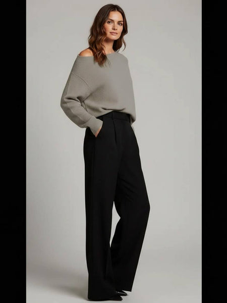 Cozy Soft Pearl Back Batwing Knit
