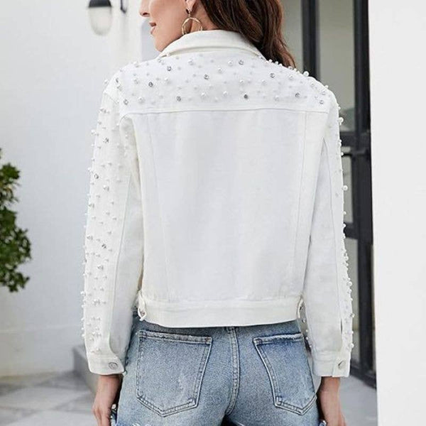 Pearlies & Crystals Embellished Denim Jacket