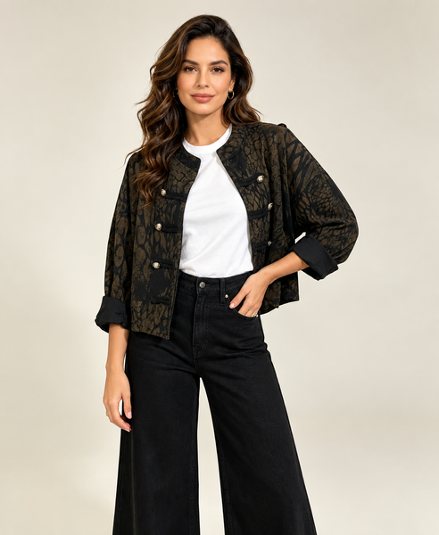 Animal Fine Cord Milatary Jacket