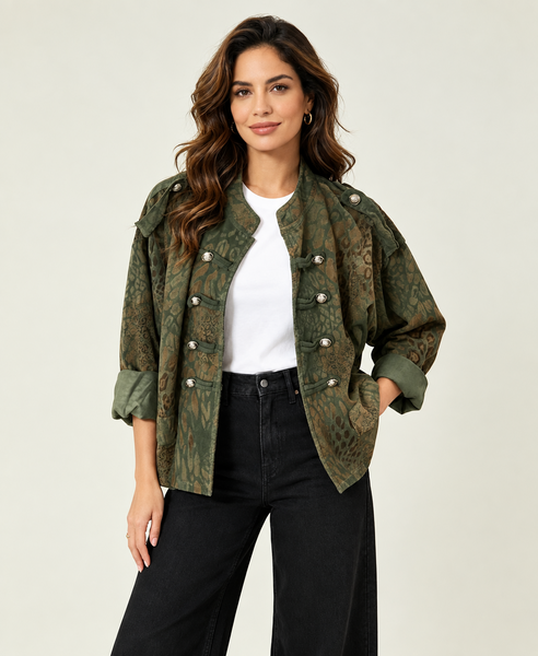 Animal Fine Cord Milatary Jacket