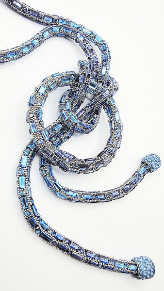 Knot Crystal Long Necklace