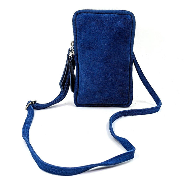 Essential suede cross body phone purse
