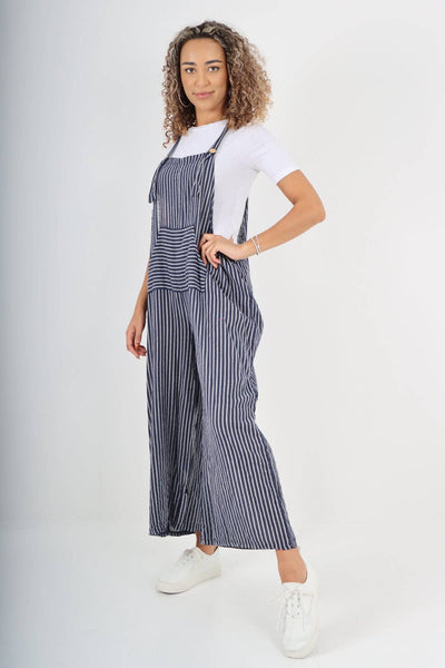 Italian Stripe Cotton Jumpsuit