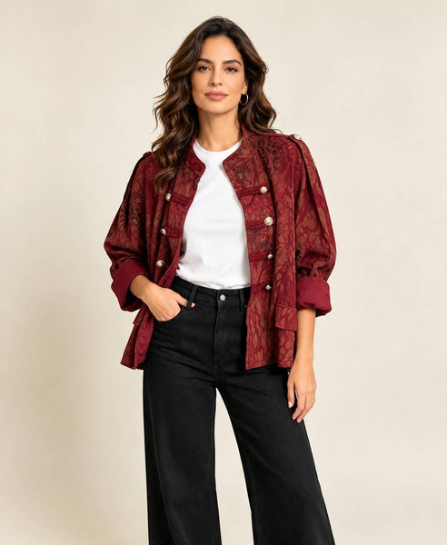 Animal Fine Cord Milatary Jacket