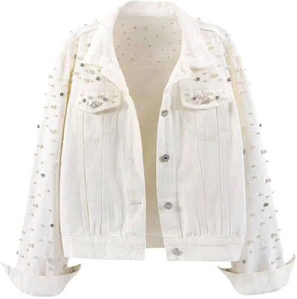 Pearlies & Crystals Embellished Denim Jacket