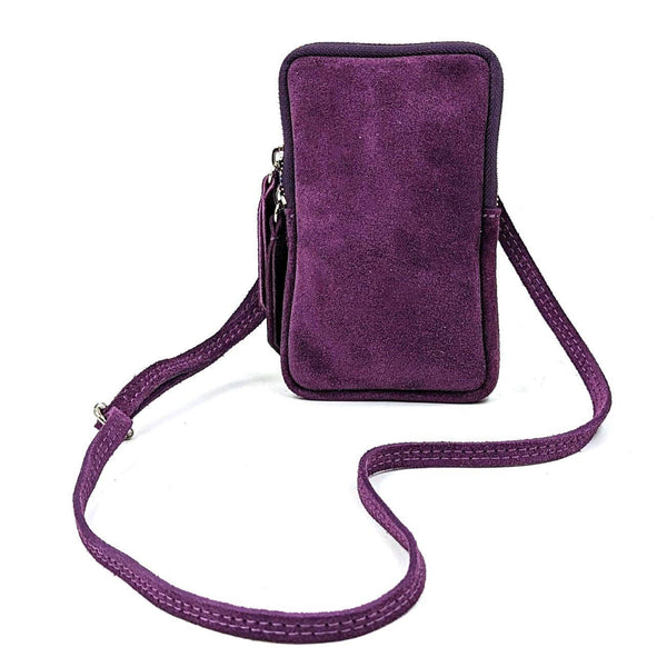 Essential suede cross body phone purse