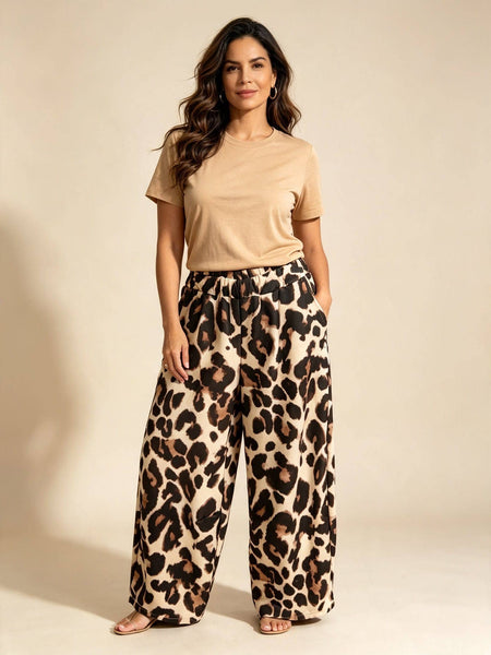 The Jaguar Print Barrel leg trouser
