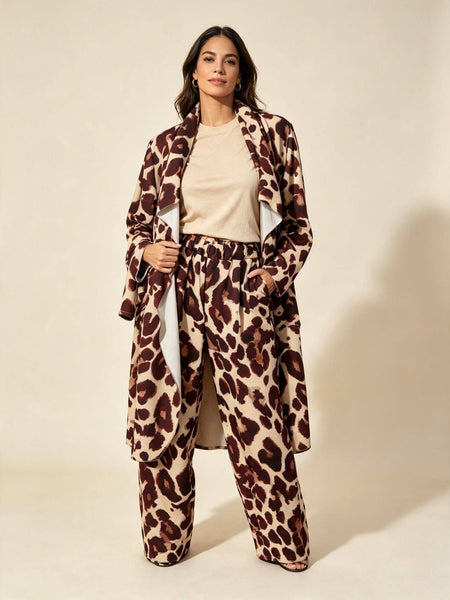 The Jaguar Print Waterfall Coat