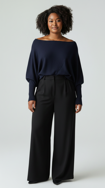 Cozy Soft Pearl Back Batwing Knit