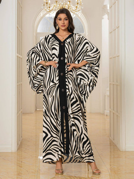 Zebra Print Glam Kaftan