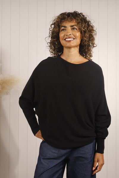Slouchy batwing jumper