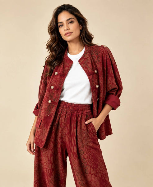 Animal Fine Cord Milatary Jacket