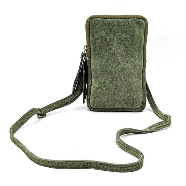 Essential suede cross body phone purse