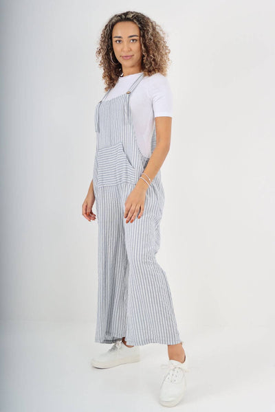 Italian Stripe Cotton Jumpsuit