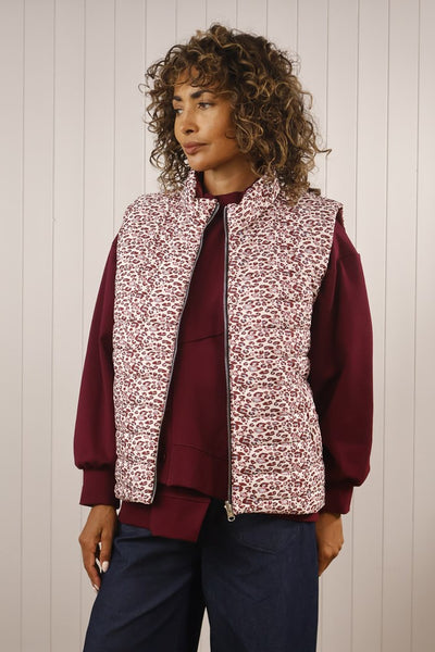 Autumn 2025 Leopard print puffer gilet from Goose Island