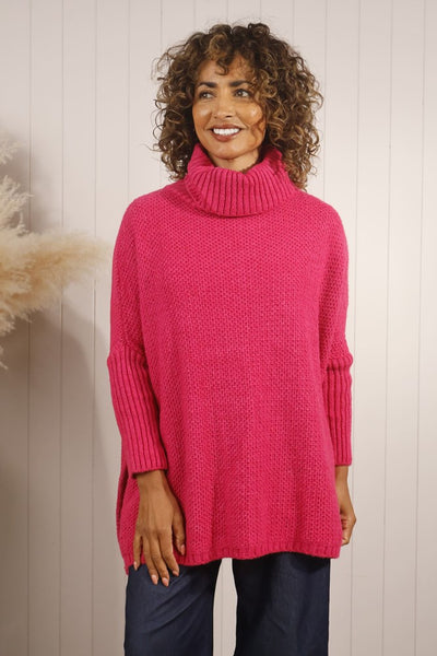 Oversized roll neck jumper