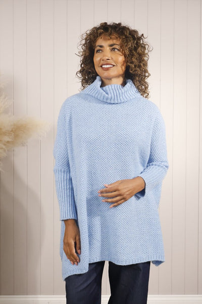 Oversized roll neck jumper