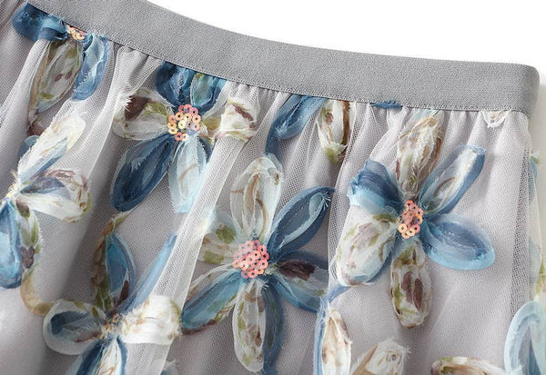 Sequins Petal Skirt