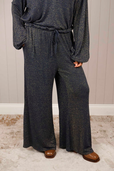 Lurex Elasticated waist trouser