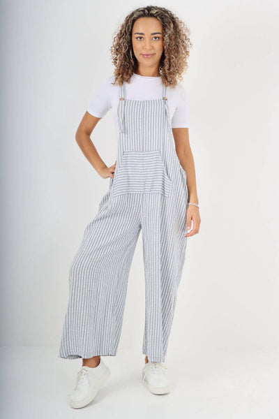 Italian Stripe Cotton Jumpsuit