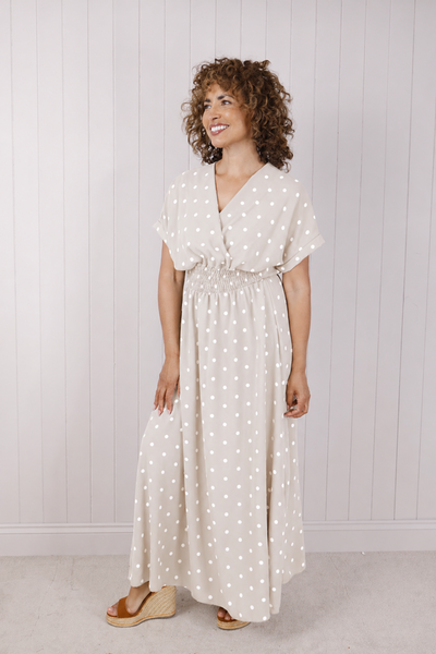 Polka Dot Dress with V Front