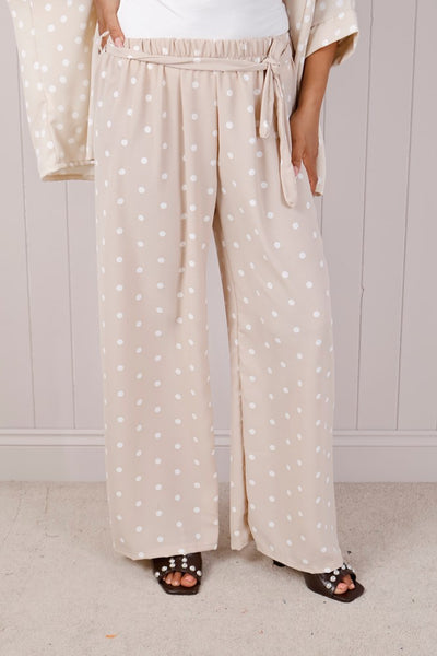 Polka Dot Wide Leg Trouser