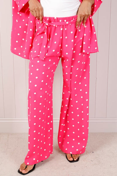 Polka Dot Wide Leg Trouser
