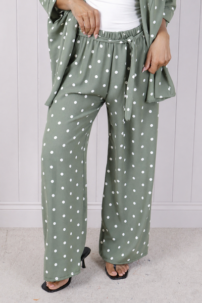 Polka Dot Wide Leg Trouser