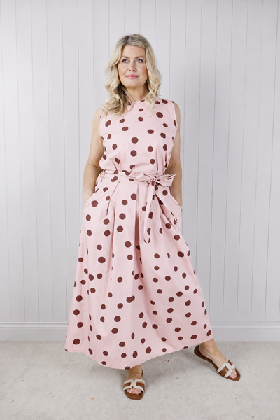 Cotton Tie Polka Dot Skirt