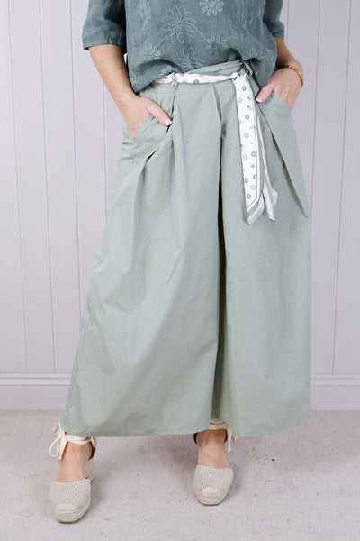 Cotton Flared Trousers