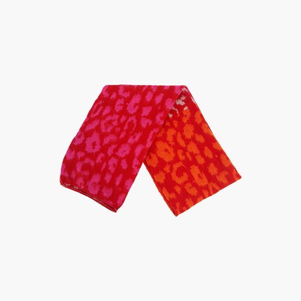 Kyra Red Leopard Heavyweight Scarf