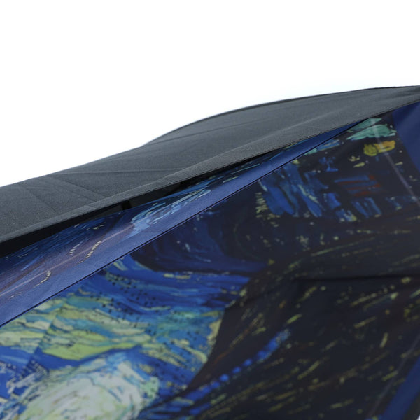 Starry Night in the Rain Upside Down Umbrella in Blue