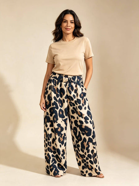 The Jaguar Print Barrel leg trouser