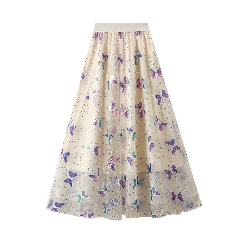 Sparkling Butterfly Dreams Mesh Skirts SK213