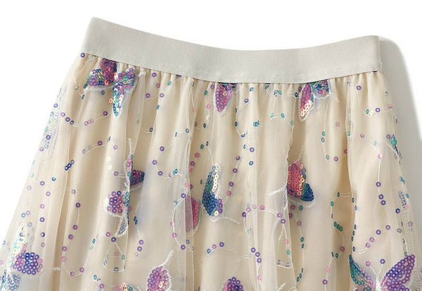 Sparkling Butterfly Dreams Mesh Skirts SK213