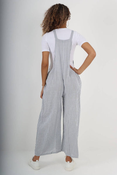Italian Stripe Cotton Jumpsuit