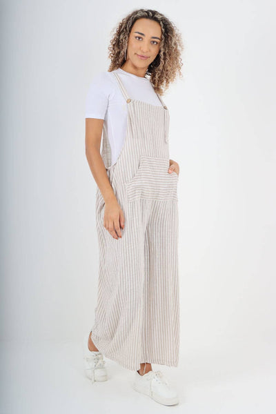 Italian Stripe Cotton Jumpsuit