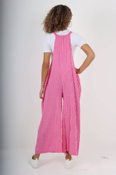 Italian Stripe Cotton Jumpsuit