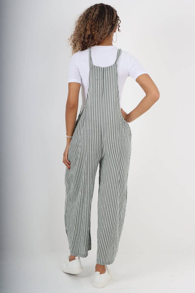 Italian Stripe Cotton Jumpsuit