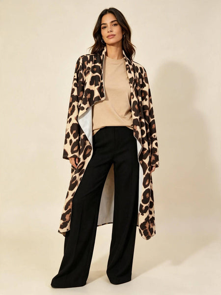 The Jaguar Print Waterfall Coat