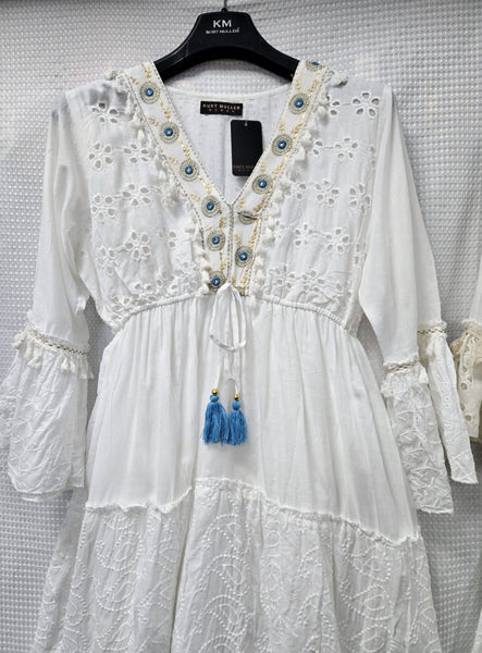 Embroidery Anglaise Maxi Dress