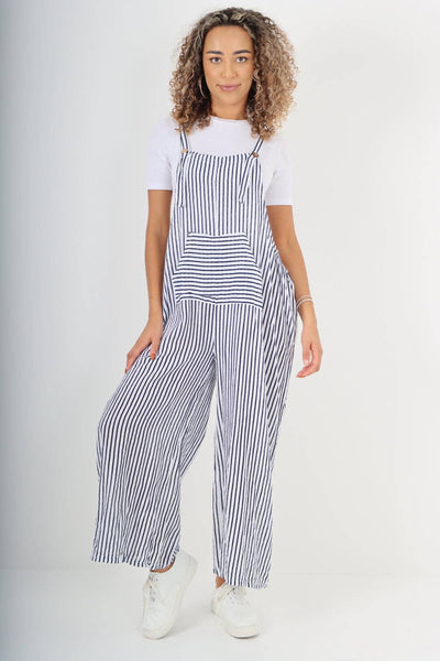 Italian Stripe Cotton Jumpsuit
