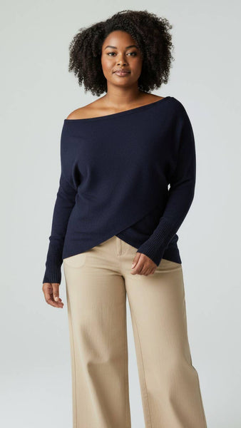 Cozy Deluxe Cashmere Crossover Knit