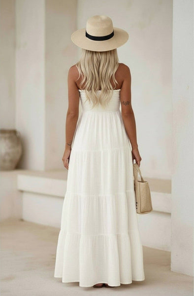 Bandeau Tiered Maxi Dress