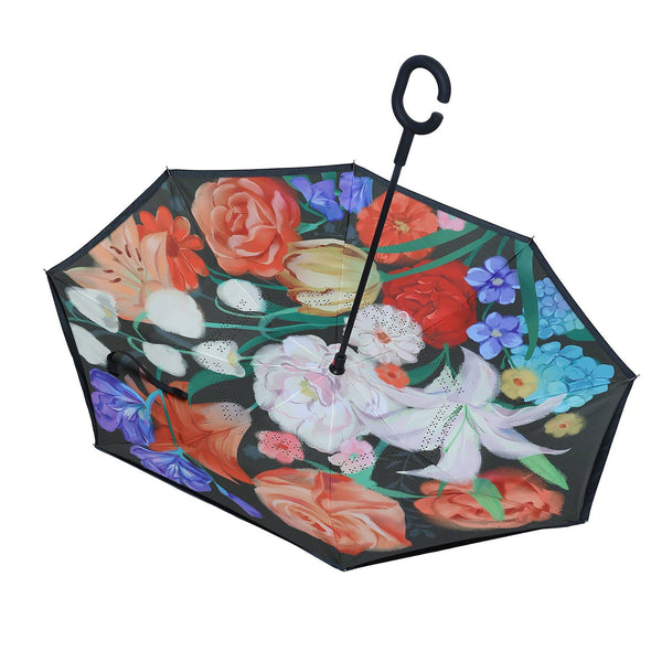 Floral Symphony Reversable Umbrella
