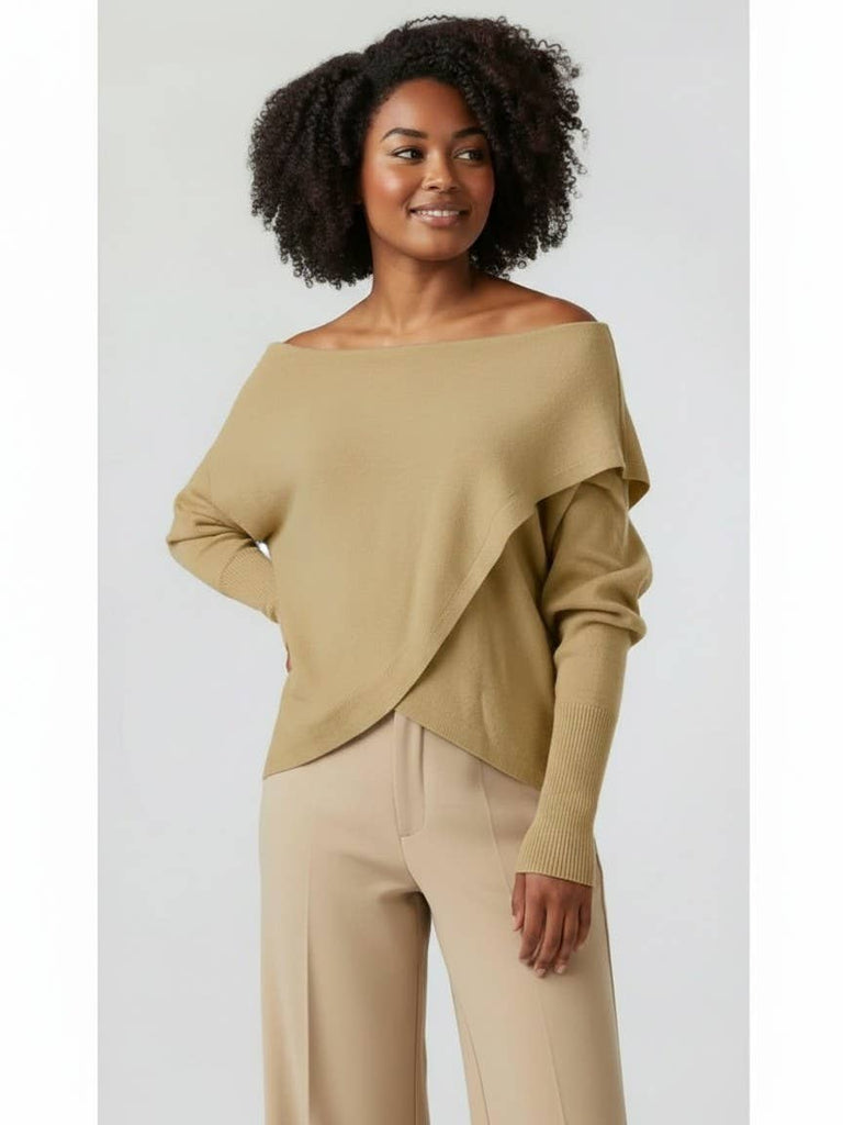 Cozy Deluxe Cashmere Crossover Knit