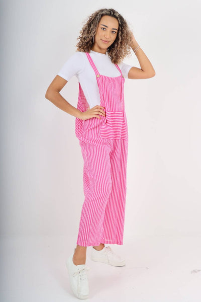 Italian Stripe Cotton Jumpsuit