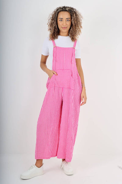 Italian Stripe Cotton Jumpsuit